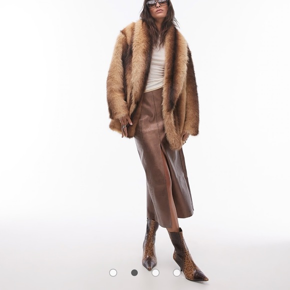 ASOS Top Shop Faux Fur Coat - Picture 1 of 4